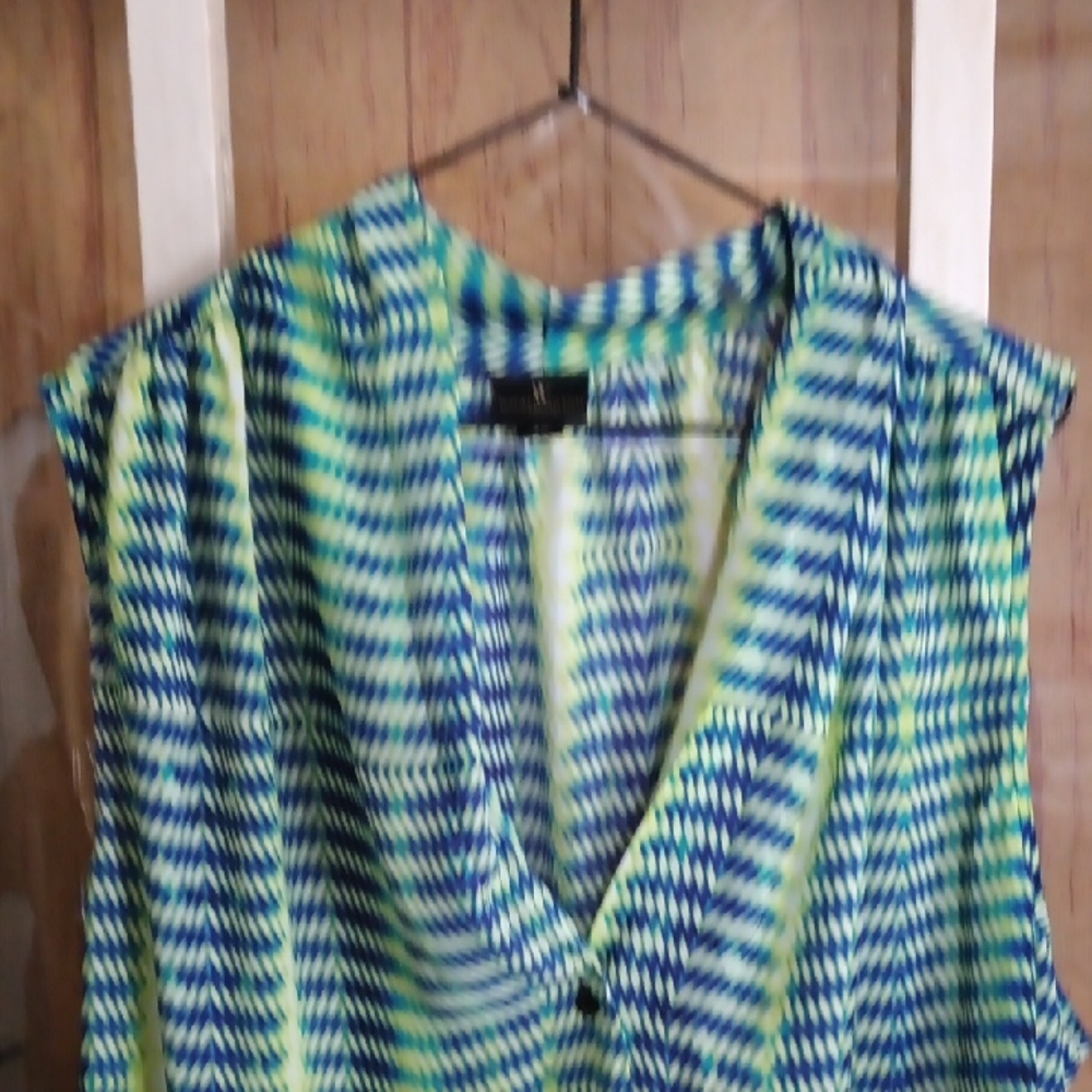 Worthington Blue and Green Blouse